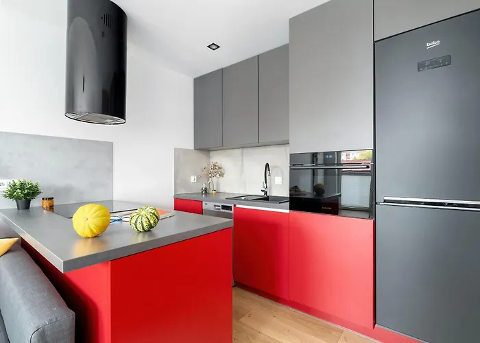 Red And Grey For 8 People In With Parking By Renters Lejlighed