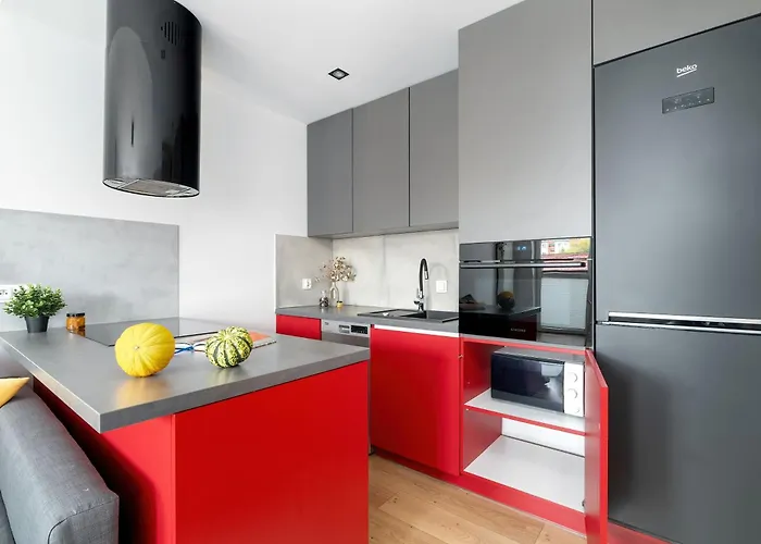 Lejlighed Red And Grey For 8 People In With Parking By Renters