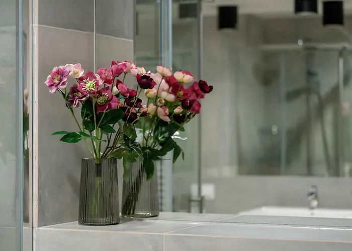 Red And Grey For 8 People In With Parking By Renters Apartmán Poznaň